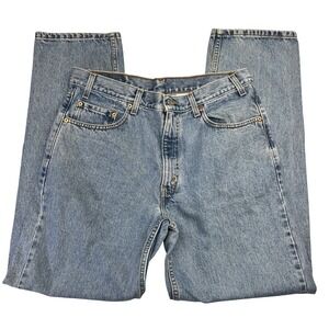 Y2K Levis 550 Relaxed Fit Jeans Mens 36x32 Light Wash Blue Denim Vintage